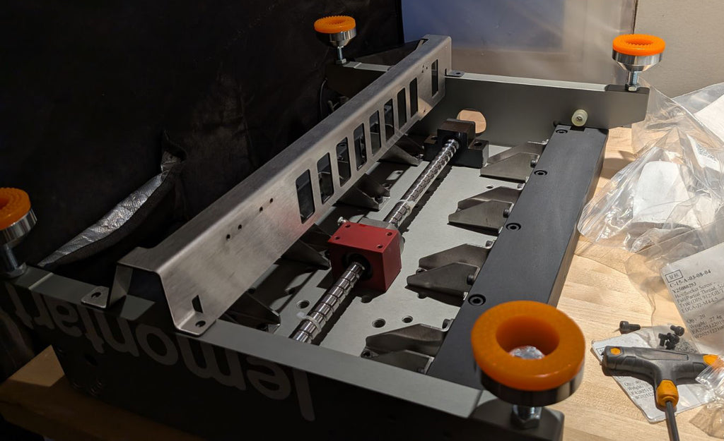 lemontart 33metal vertical CNC machining center frame kit with upgraded steel table