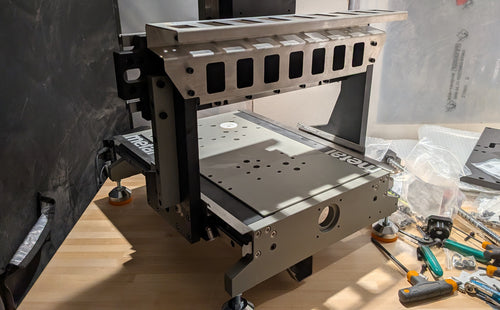 lemontart 33metal vertical CNC machining center frame kit with upgraded steel table