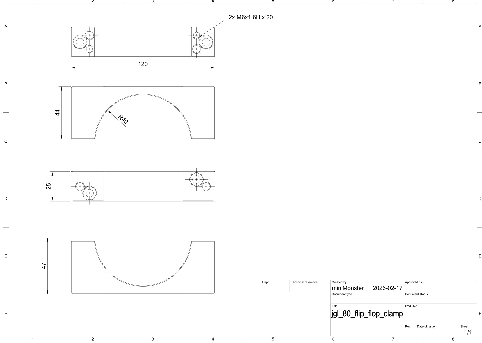 80mm flip flop spindle clamp for lemontart